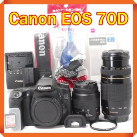 Canon EOS 70D 一眼レフカメラ スマホ転送 ダブルレンズセット