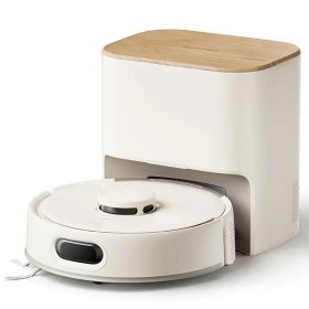 【NEW】 SwitchBot ロボット掃除機 K11+ Pro アイボリー W3004100 コンパクト 静音 大容量紙パック 毛が絡まない お掃除シート対応 スイッチボット b6