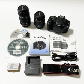 CANON(キヤノン) デジタル一眼カメラ EOS Kiss X5 ダブルズームキット 【中古】【可】【7800308070210】
