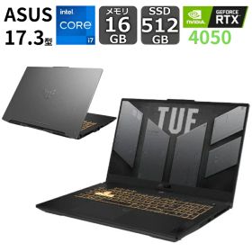 【展示品】 ASUS ノートパソコン ゲーミングノートPC ASUS TUF Gaming F17 FX707VU4 17.3型/ Core i7-13620H/ RTX 4050/ メモリ 16GB/ SSD 512GB/ 144HZ/ Windows 11/ メカグレー