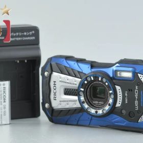 【中古】RICOH リコー PENTAX ペンタックス WG-40W ブルー コンパクトデジタルカメラ シャッター回数僅少