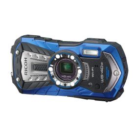 RICOH 防水デジタルカメラ RICOH WG-40W ブルー 防水14m耐ショック1.6m耐寒-10度 RICOH WG-40W BL 04693(中古品)