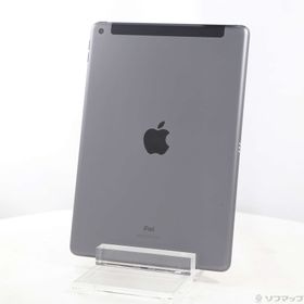 (中古)Apple iPad 第7世代 128GB スペースグレイ MW6E2J/A auロック解除SIMフリー(368-ud)