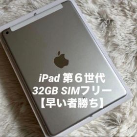 【早い者勝ち】iPad 第６世代 32GB SIMフリー 【すぐ発送】【付属品】