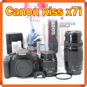 Canon EOS kiss x7i 一眼レフカメラ スマホ転送 ダブルレンズ