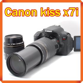 ✨ Canon EOS kiss x7i 一眼レフ スマホ転送 ダブルレンズ