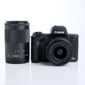 【中古】(キヤノン) Canon EOS KISS M2 ダブルズームキツト ブラツク
