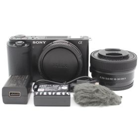 【美品】 ショット数13,801 ソニー ZV-E10 パワーズームレンズキット(同梱レンズ:SELP16502) ブラック レンズ交換式 APS-C E10K Black SONY ZV-E10K BQ JS129-02417