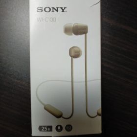 SONY WI-C100 ワイヤレスイヤホン ベージュ(箱無し)
