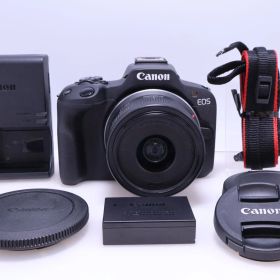 【6,000回以下 極美品】Canon EOS R50 標準ズームレンズキット(RF-S18-45) ブラック/APS-C/約375g EOSR50BK-1845ISSTMLK ミラーレス一眼カメラ