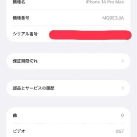 Apple iPhone 14 ProMaxディープパープル バッテリー96%