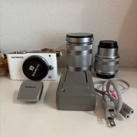 OLYMPUS PEN LITE E-PL3 ホワイト望遠レンズ付き 動作確認済