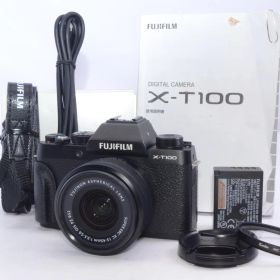 富士フイルム X-T100 レンズキット ブラック 動作確認済 説明書・付属品あり
