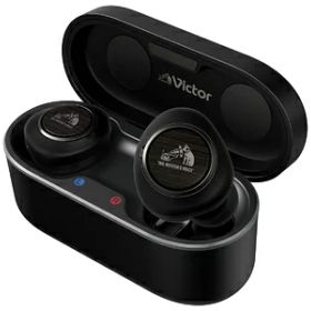 【中古】（新古品） JVCケンウッド Victor HA-FW1000T ワイヤレスイヤホン Bluetooth ノイズキャンセリング WOODシリーズ 最大27h再生 外音取り込み 木の振動板採用 マイク付き 防水