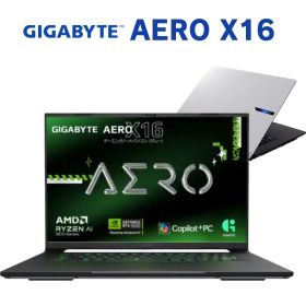 【 copilo+PC 】GIGABYTE 16インチ ゲーミングノートパソコン AERO X16 AMD Ryzen AI 7 350 メモリ 32GB SSD 1TB GPU NVIDIA GeForce RTX 5070 Windows 11 pro 軽量 高画質 WQXGA 165Hz ギガバイト ノートパソコン 新品 1WH93JPC64DP 【代引・時間指定不可】