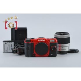 【中古】PENTAX ペンタックス Q10 レッド + SMC 15-45mm f/2.8 ED IF 06 TELEPHOTO ZOOM シャッター回数僅少