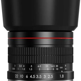 Lightdow for Canon EFレンズ 85mm F1.8 大口径レンズ単焦点 中望遠レンズ for Canon EOS Kiss X10i X10 X9i X9 X8i X7i X6i X5 X4 X3 X2 X70 90D 80D 70D 60D 6D 5D 250D Rebel T8i T7 T7i T3i一眼レフカメラレンズ