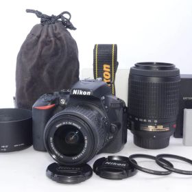 Nikon D5500 ダブルズームキット（18-55/55-200）ブラック 動作確認済み