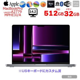 【中古】Apple MacBook Pro 14.2inch MPHE3J/A A2779 Early 2023 USキー TouchID [Apple M2 Pro 10コア 32GB 512GB カメラ 14.2 Space Gray] ：良品