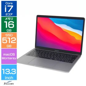 【エントリーでポイント5倍】 【Cランク 訳あり】中古 ノートパソコン Apple MacBook Pro 13インチ 2016 A1706 macOS Monterey Core i7 3.3GHz メモリ16GB SSD 512GB TouchBar JISキーボード スペースグレイ