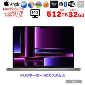【中古パソコン】Apple MacBook Pro 14.2inch MPHE3J/A A2779 Early 2023 USキー TouchID [Apple M2 Pro 10コア メモリ32GB SSD512GB カメラ 14.2 Space Gray] ：良品