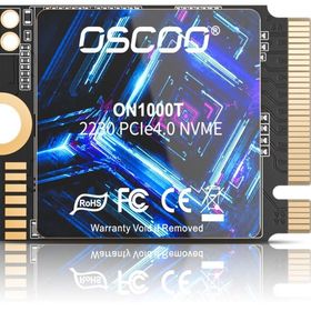 OSCOO 1TB M.2 2230 NVMe Gen4x4 PCIe SSD、3D NAND搭載、グラフェン放熱ソリューション、最大5200MB/s、Steam Deck・ASUS ROG Ally・Mic