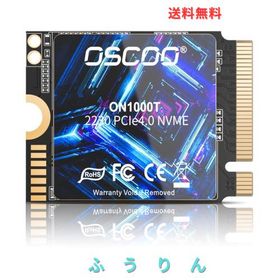OSCOO 1TB M.2 2230 NVMe SSD, PCIe Gen4x4 内蔵SSD, 最大5200MB/s, 3D NAND, 放熱シール付き, Steam Deck, ASUS ROG Ally, Microsoft Su