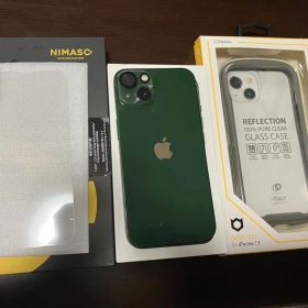 iPhone13 本体 グリーン 128GB・iFace・ガラスフィル
