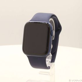 (中古)Apple Apple Watch Series 6 GPS 44mm ブルーアルミニウムケース ディープネイビースポーツバンド(295-ud)