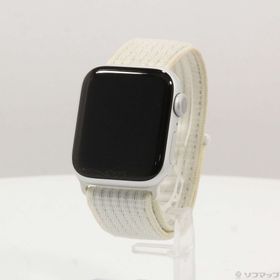 (中古)Apple Apple Watch Series 6 Nike GPS 40mm シルバーアルミニウムケース サミットホワイトNikeスポーツループ(262-ud)