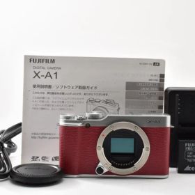 【外観美品】FUJIFILM X-A1 ボディ レッド 充電器付き A034