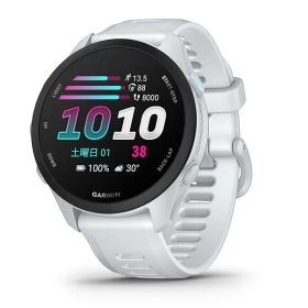 GARMIN(ガーミン)スマートウォッチ Forerunner 70 Whitestone ロングバッテリー スマートウォッチモード 約 13 日間 高精度GPS ランニングウォッチ AMOLEDディスプレイ1.2インチ マラソン 軽量 防水 心拍