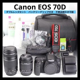 美品 【Canon EOS 70D ダブルレンズセット】 初期不良返品対応あり
