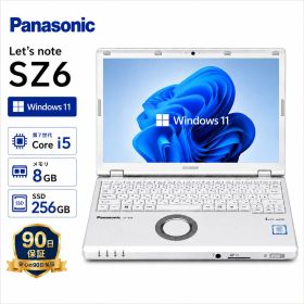中古ノートパソコンPanasonic note CF-Let's SZ6 第7世代Core i5 メモリ8GB SSD256GB カメラ Bluetooth 無線LAN 12.1インチ フルHD Windows11 Pro 軽量モバイル