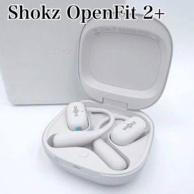 【美品】 Shokz OpenFit 2+ ワイヤレスイヤホン ホワイト グレー