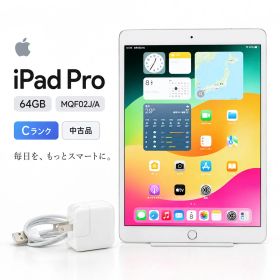 SIMフリー Cランク 訳有 iPad Pro 10.5インチ Wi-Fi + Cellularモデル 64GB MQF02J/A シルバー A1709 SIMロック解除済み au Apple W31H 中古
