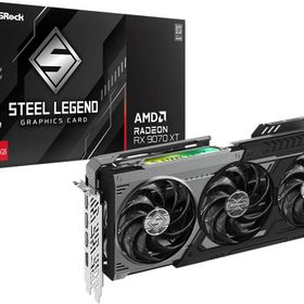 ASRock Radeon RX 9070 XT Steel Legend Dark 16GB GDDR6 グラフィックボード RX9070XT SLD 16G