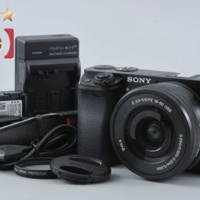 【中古】SONY ソニー α6000 ILCE-6000 ブラック パワーズームレンズキット シャッター回数僅少 多言語対応