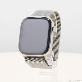 (中古)Apple Apple Watch Series 10 GPS + Cellular 46mm ナチュラルチタニウムケース ナチュラルミラネーゼループ(258-ud)