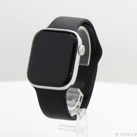 (中古)Apple Apple Watch Series 10 GPS 42mm シルバーアルミニウムケース ブラックスポーツバンド(269-ud)
