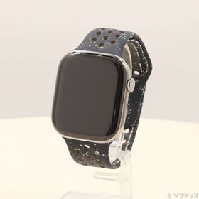 (中古)Apple Apple Watch Series 10 GPS + Cellular 46mm ナチュラルチタニウムケース ミッドナイトスカイNikeスポーツバンド(377-ud)