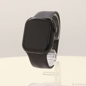 (中古)Apple Apple Watch Series 10 GPS 42mm ジェットブラックアルミニウムケース ブラックソロループ(295-ud)