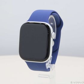 (中古)Apple Apple Watch Series 10 GPS + Cellular 46mm シルバーアルミニウムケース デニムスポーツバンド(198-ud)