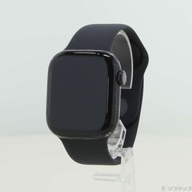 (中古)Apple Apple Watch Series 10 GPS 42mm ジェットブラックアルミニウムケース ブラックスポーツバンド(348-ud)