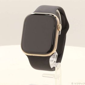 (中古)Apple Apple Watch Series 10 GPS + Cellular 46mm ゴールドチタニウムケース ブラックスポーツバンド(344-ud)
