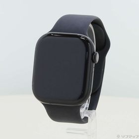 (中古)Apple Apple Watch Series 10 GPS 46mm ジェットブラックアルミニウムケース ブラックスポーツバンド(297-ud)
