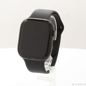 (中古)Apple Apple Watch Series 10 GPS 46mm ジェットブラックアルミニウムケース ブラックスポーツバンド(198-ud)