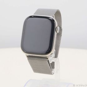 (中古)Apple Apple Watch Series 10 GPS + Cellular 46mm ナチュラルチタニウムケース ナチュラルミラネーゼループ(196-ud)