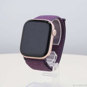(中古)Apple Apple Watch Series 10 GPS 46mm ローズゴールドアルミニウムケース プラムスポーツループ(262-ud)