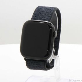 (中古)Apple Apple Watch Series 10 GPS 46mm ジェットブラックアルミニウムケース インクスポーツループ(344-ud)